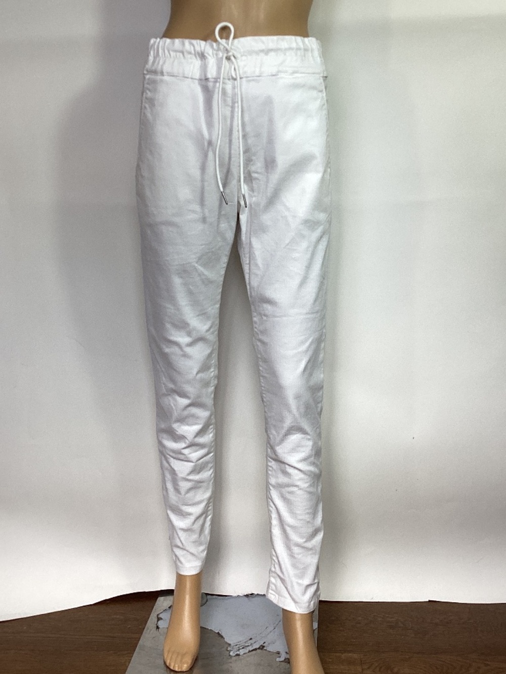 Bevy Flogs White Shely Drawstring Pants NNT Sz 30